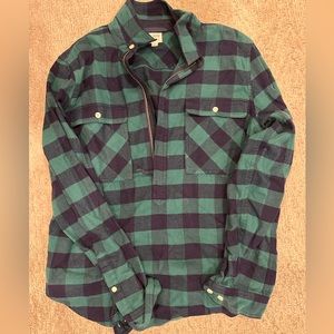 J.Crew Factory Flannel Quarter Zip